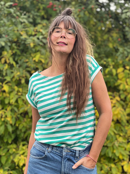 T-shirt grönrandig