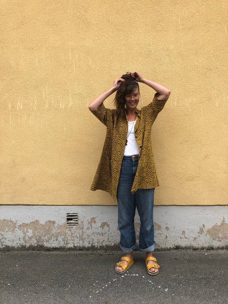 Städrock leopardmönstrad gul - Lille-Lo