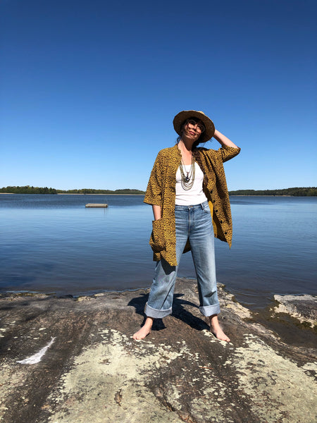 Städrock i leopardmönster